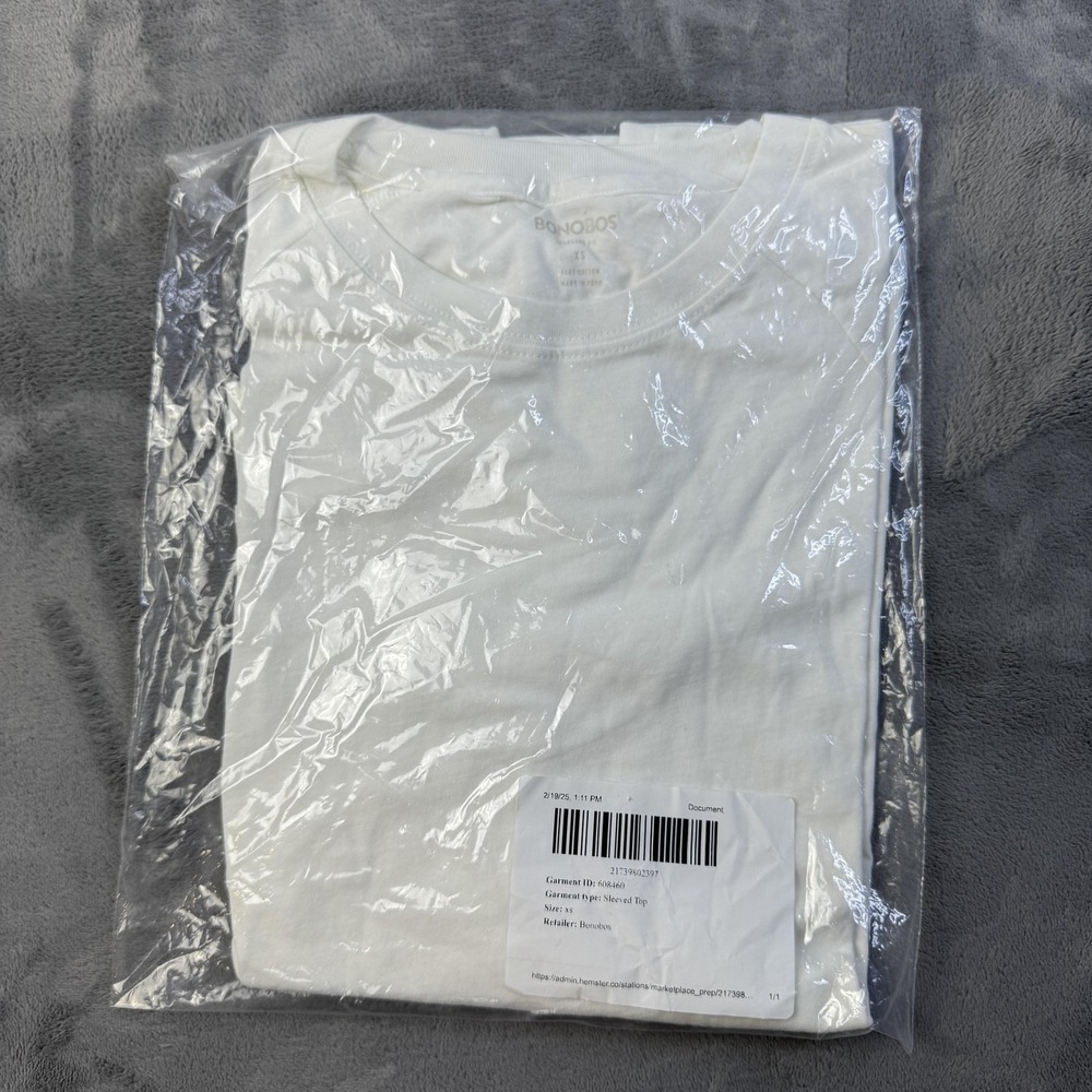 Bonobos Shirt Mens XS White Crewneck 100% Cotton Staple Stretch‎ Top Classic Tee